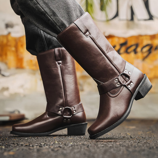 The Concho Leather Boot