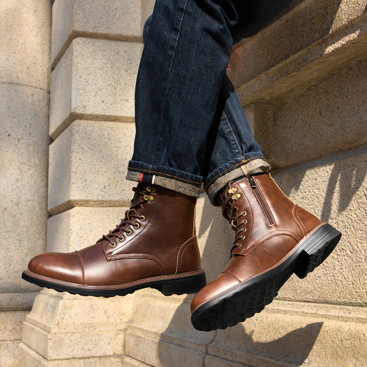The Lampasas Leather Boot