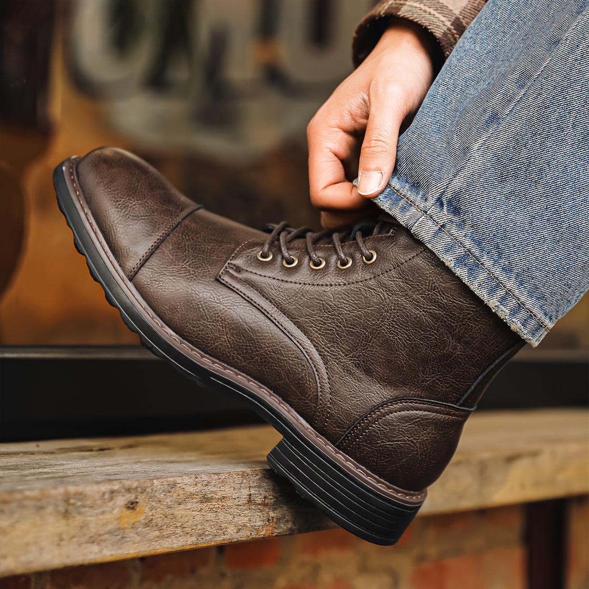 The Lampasas Leather Boot
